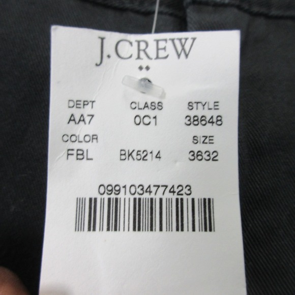 J.Crew The Sutton Chino Pants Men 36X32 Grey 100% Cotton Slim Fit Casual 550 - Picture 7 of 13